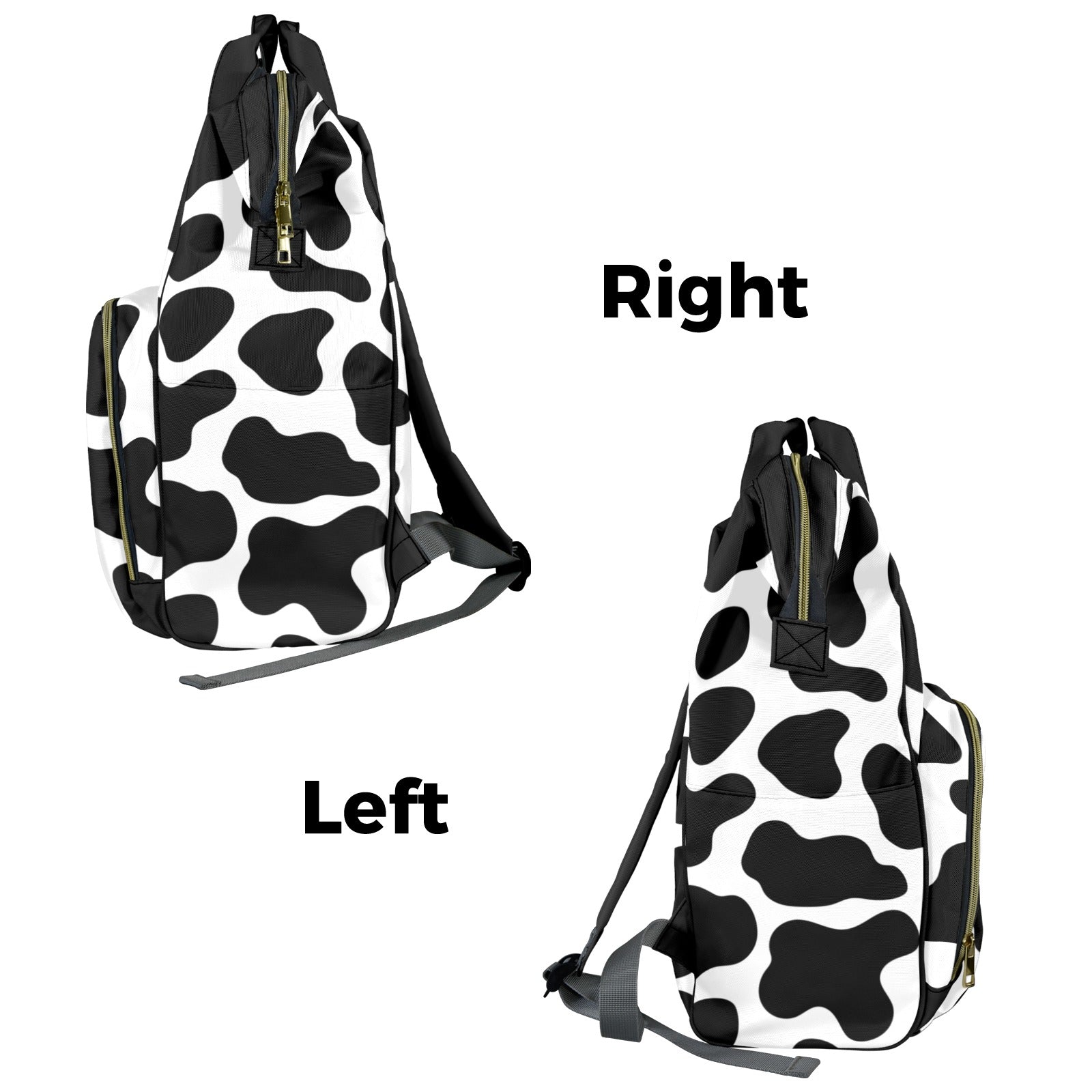Cow Print Multi-Function Diaper Bag