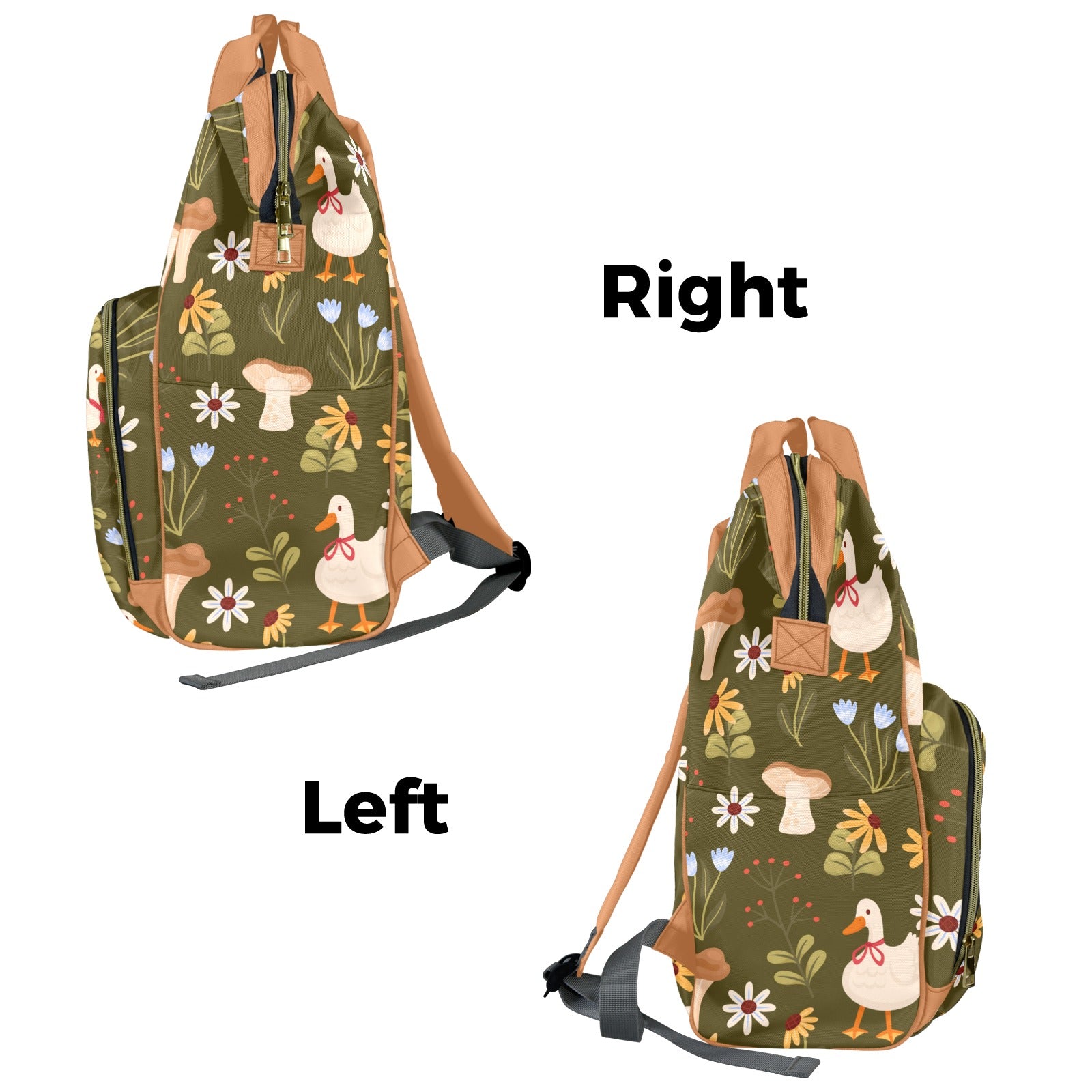 Cottage Core Duck Multi-Function Diaper Bag