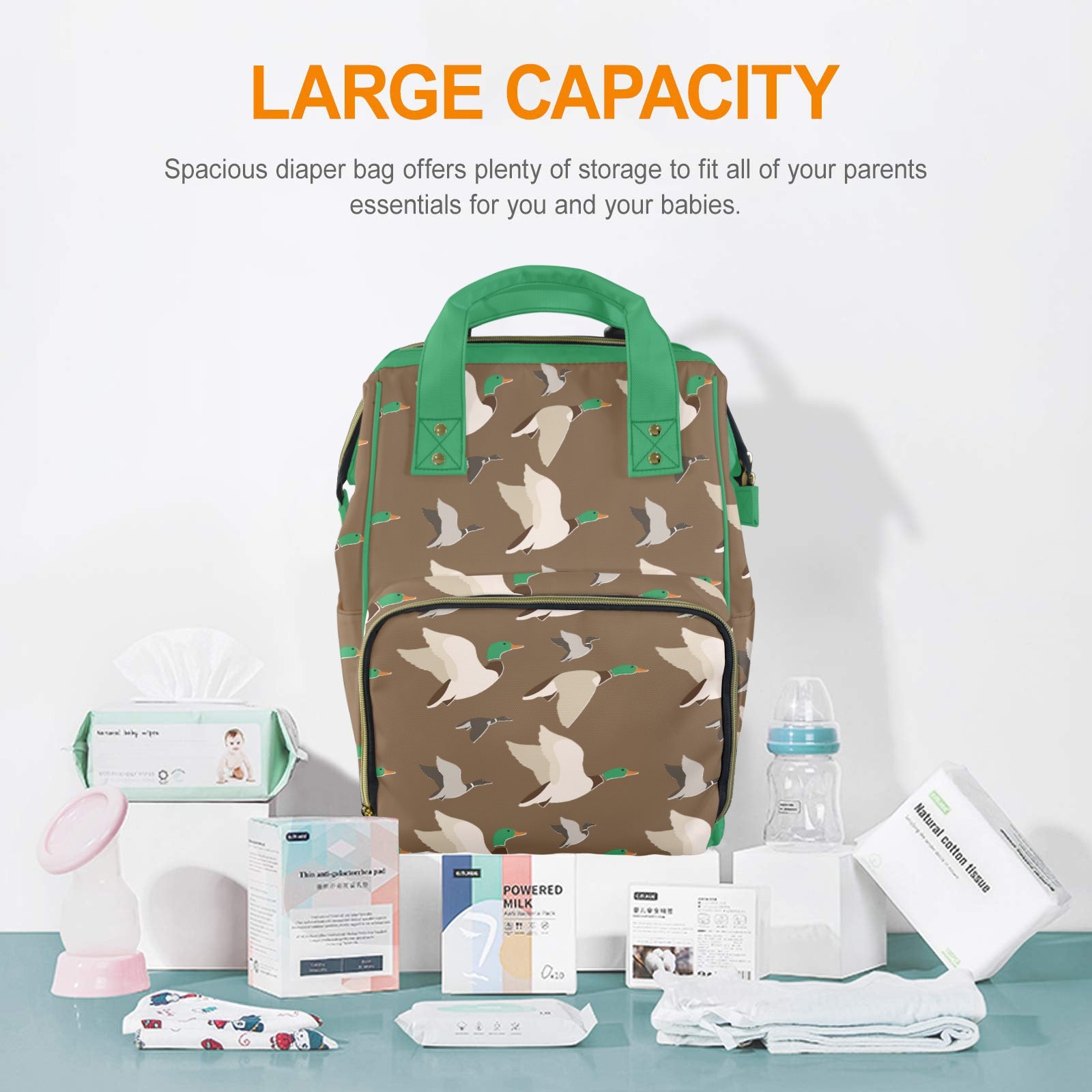 Mallard Duck Multi-Function Diaper Bag