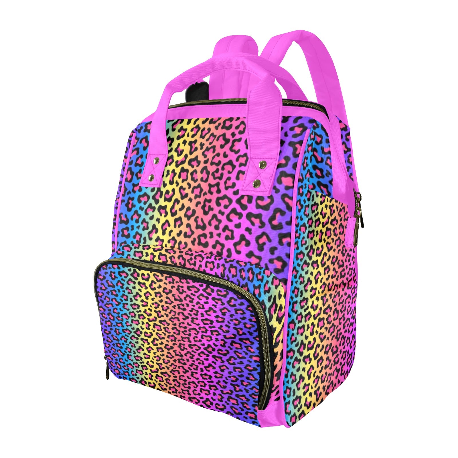 Colorful Cheetah Multi-Function Diaper Bag