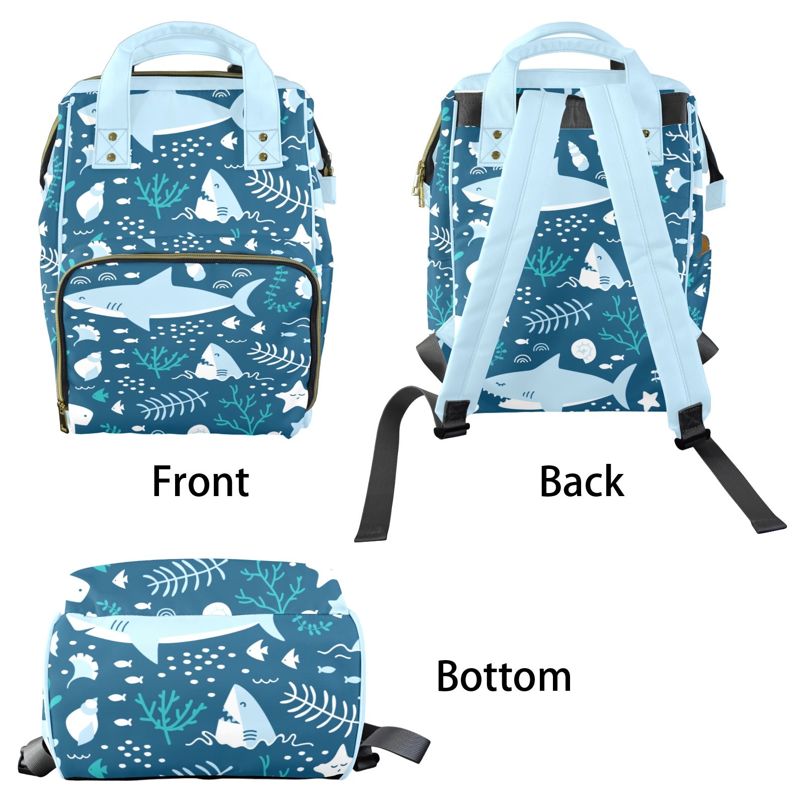 Shark Multi-Function Diaper Bag