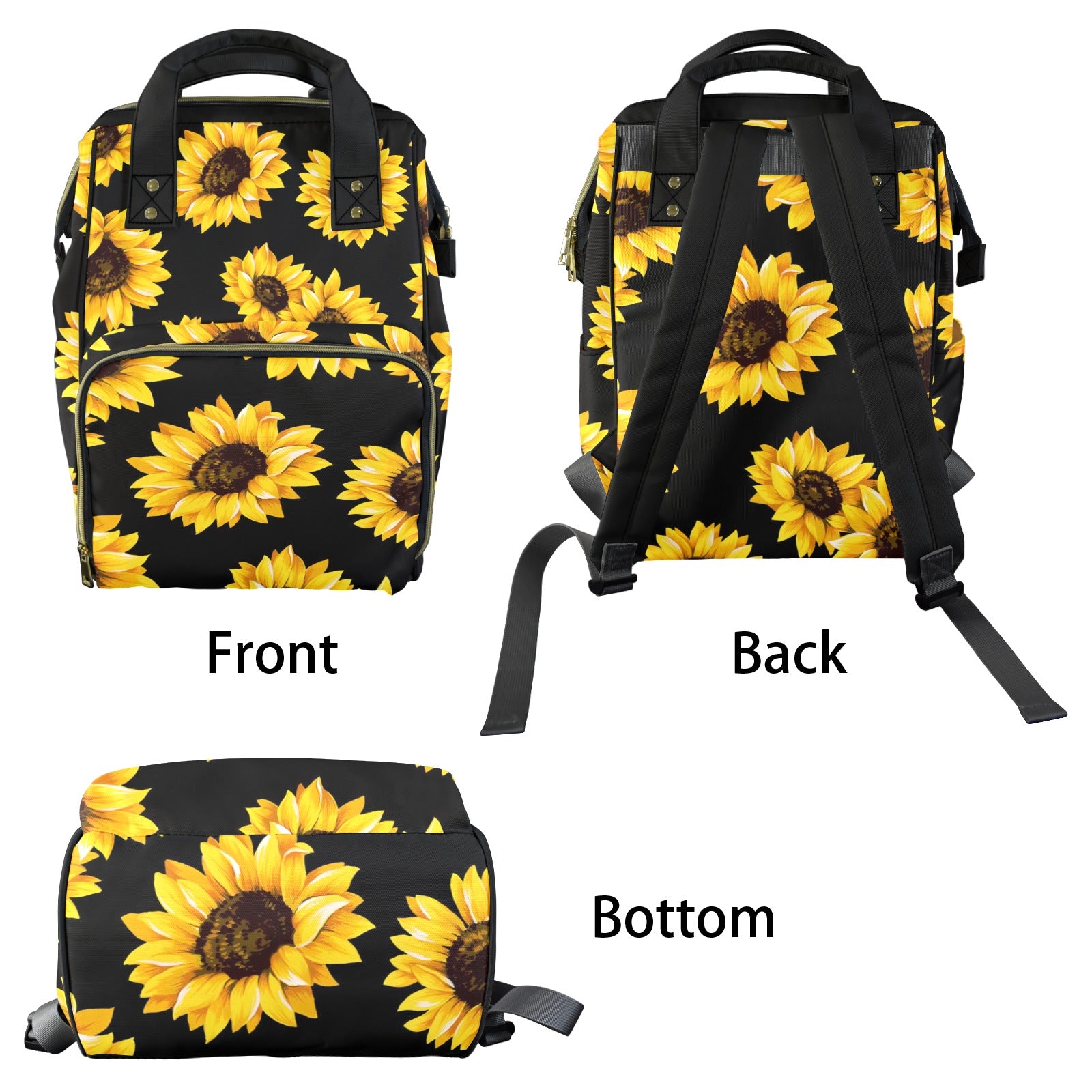 Sunflower Multi-Function Diaper Bag