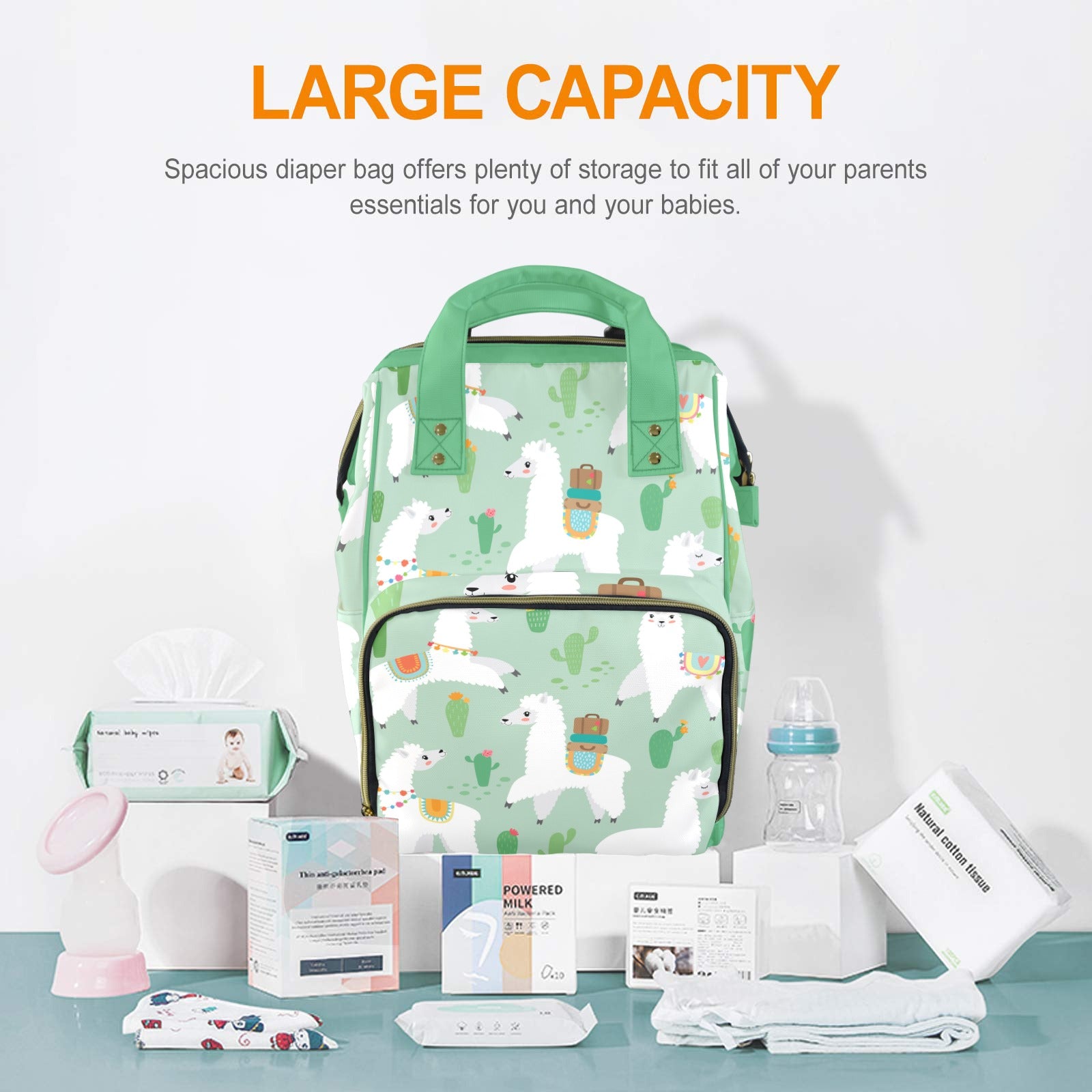 Llama Multi-Function Diaper Bag