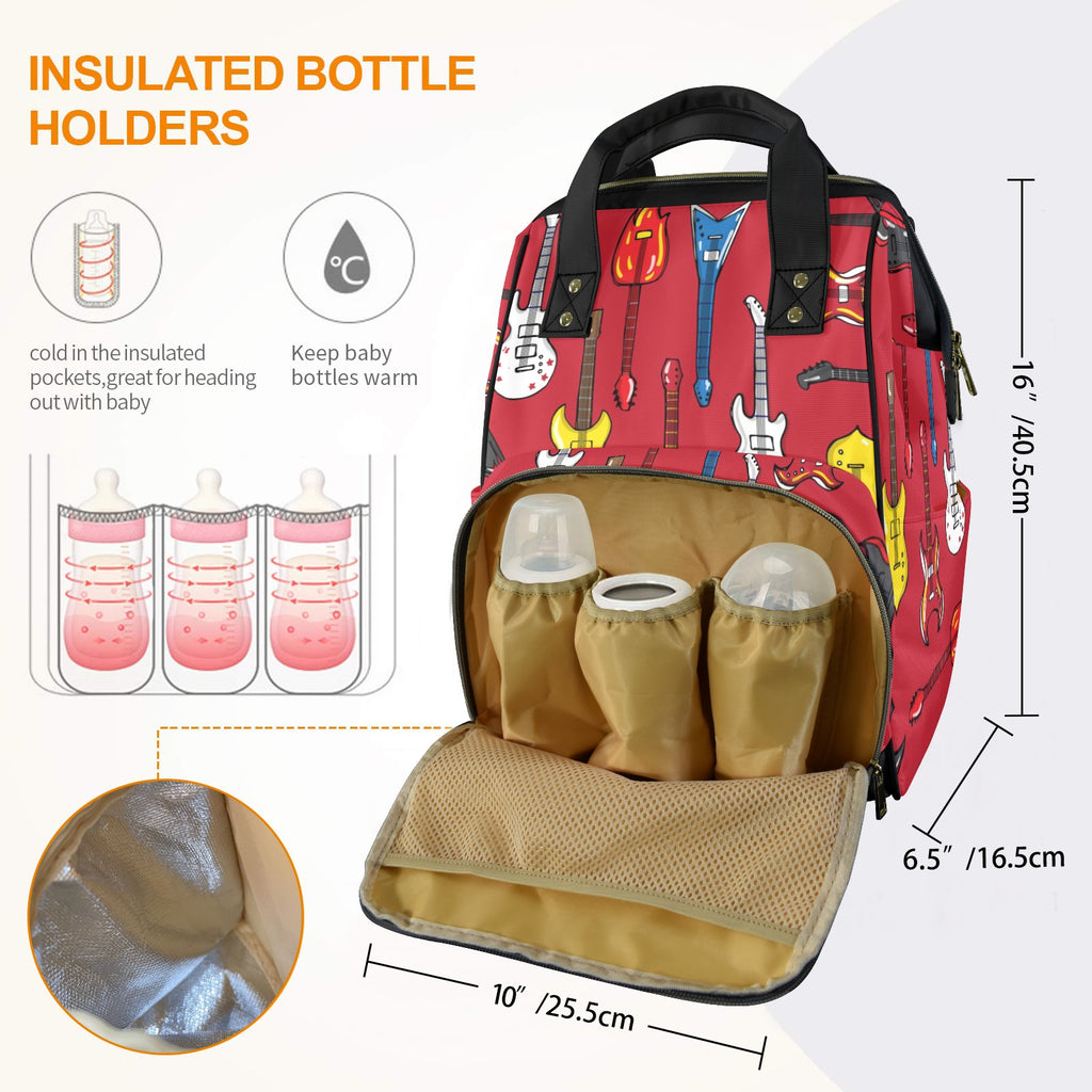Guitars Multi-Function Diaper Bag