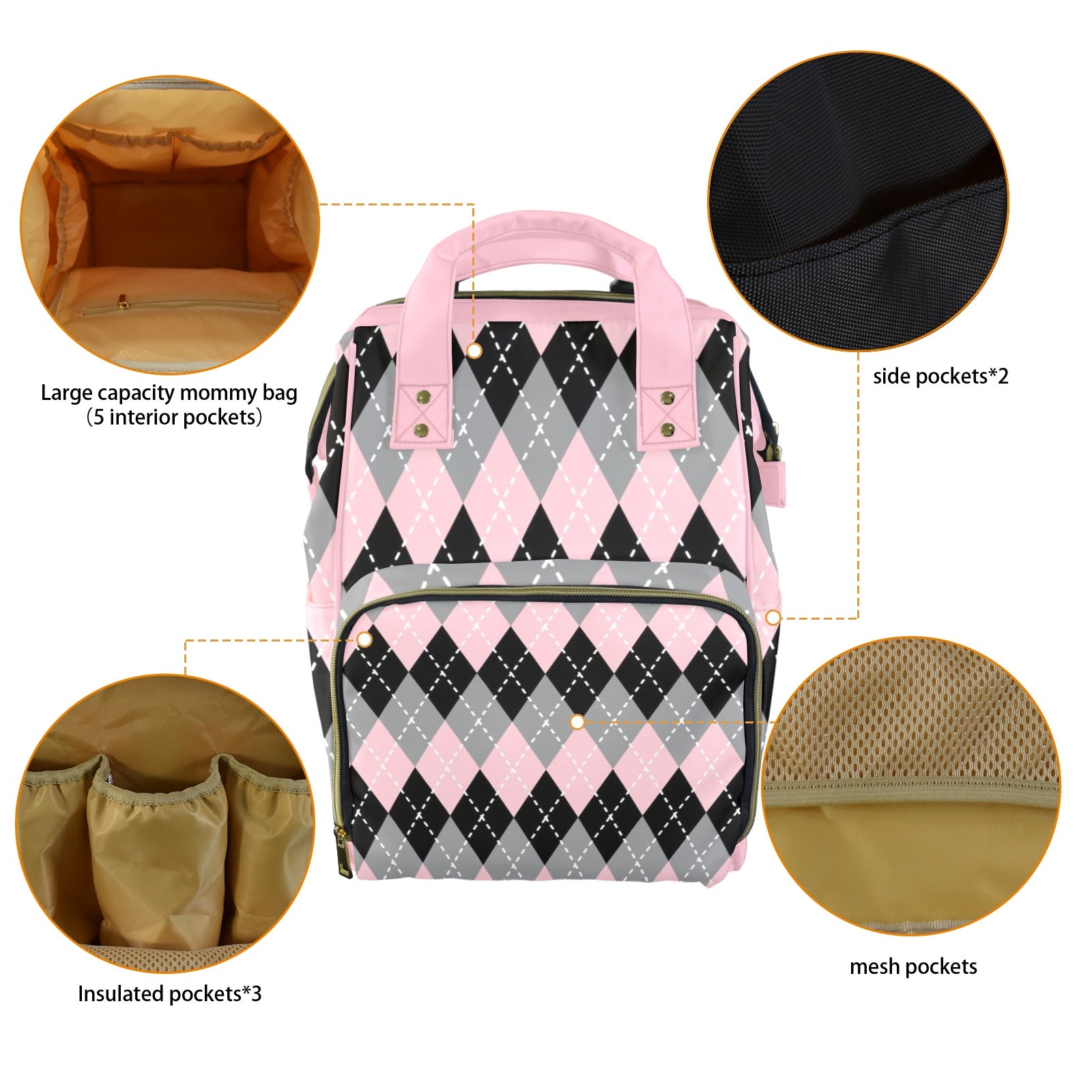 Diamond Multi-Function Diaper Bag