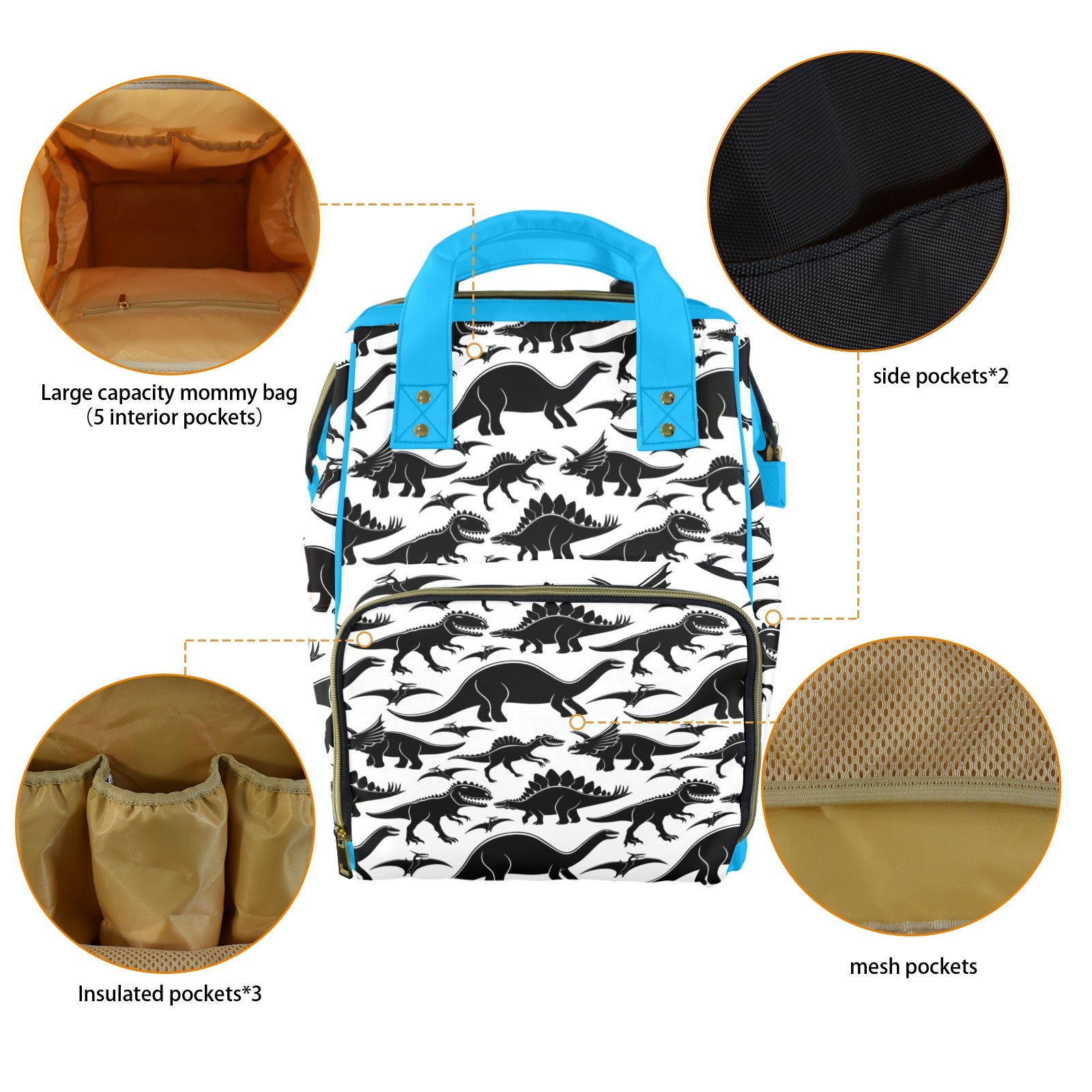Dinosaur Multi-Function Diaper Bag