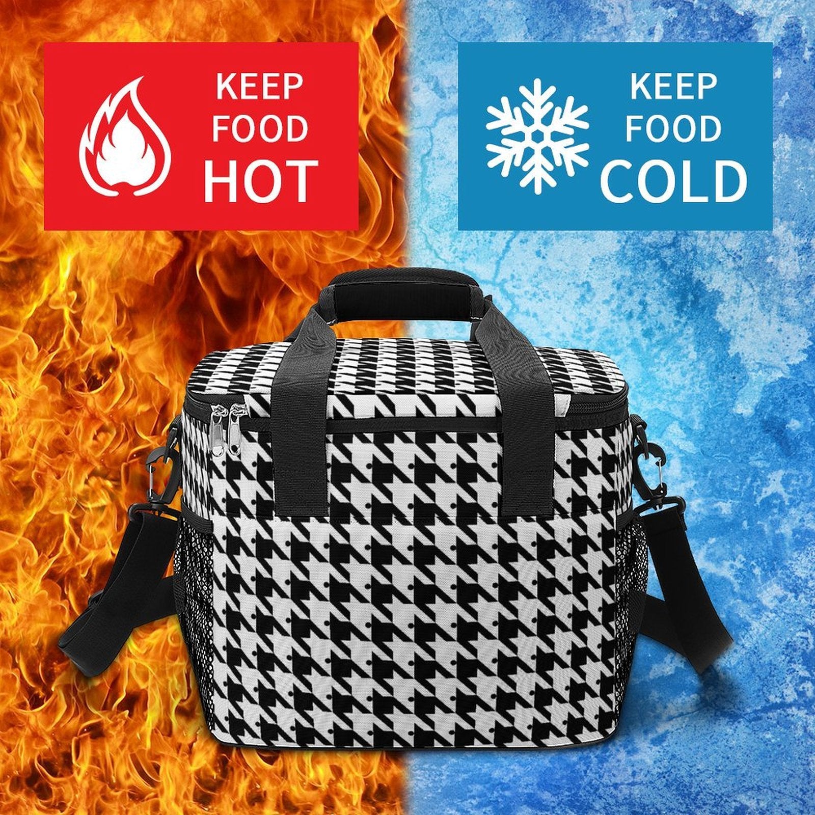 Hounds-tooth Cooler Bag