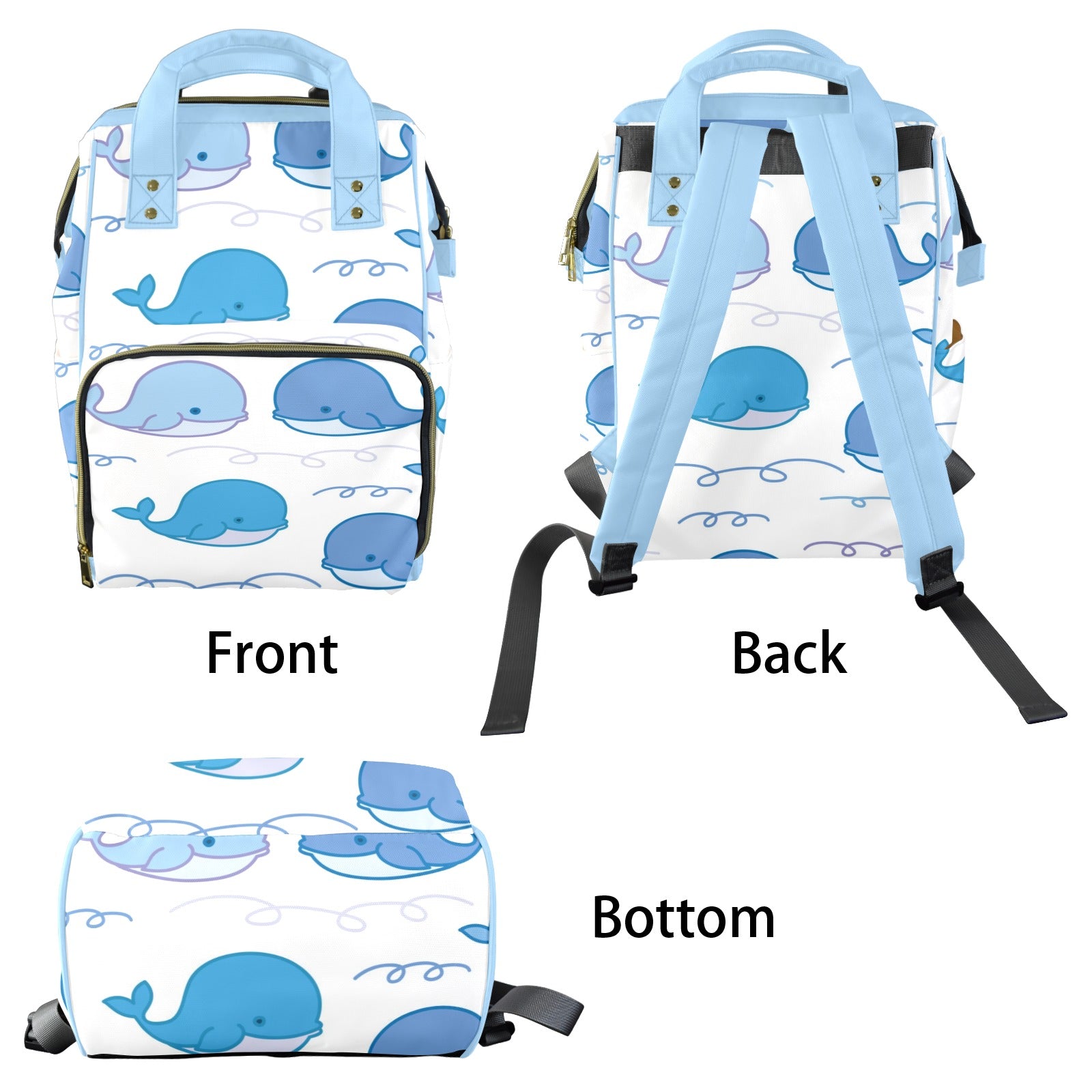 Whale Multi-Function Diaper Bag