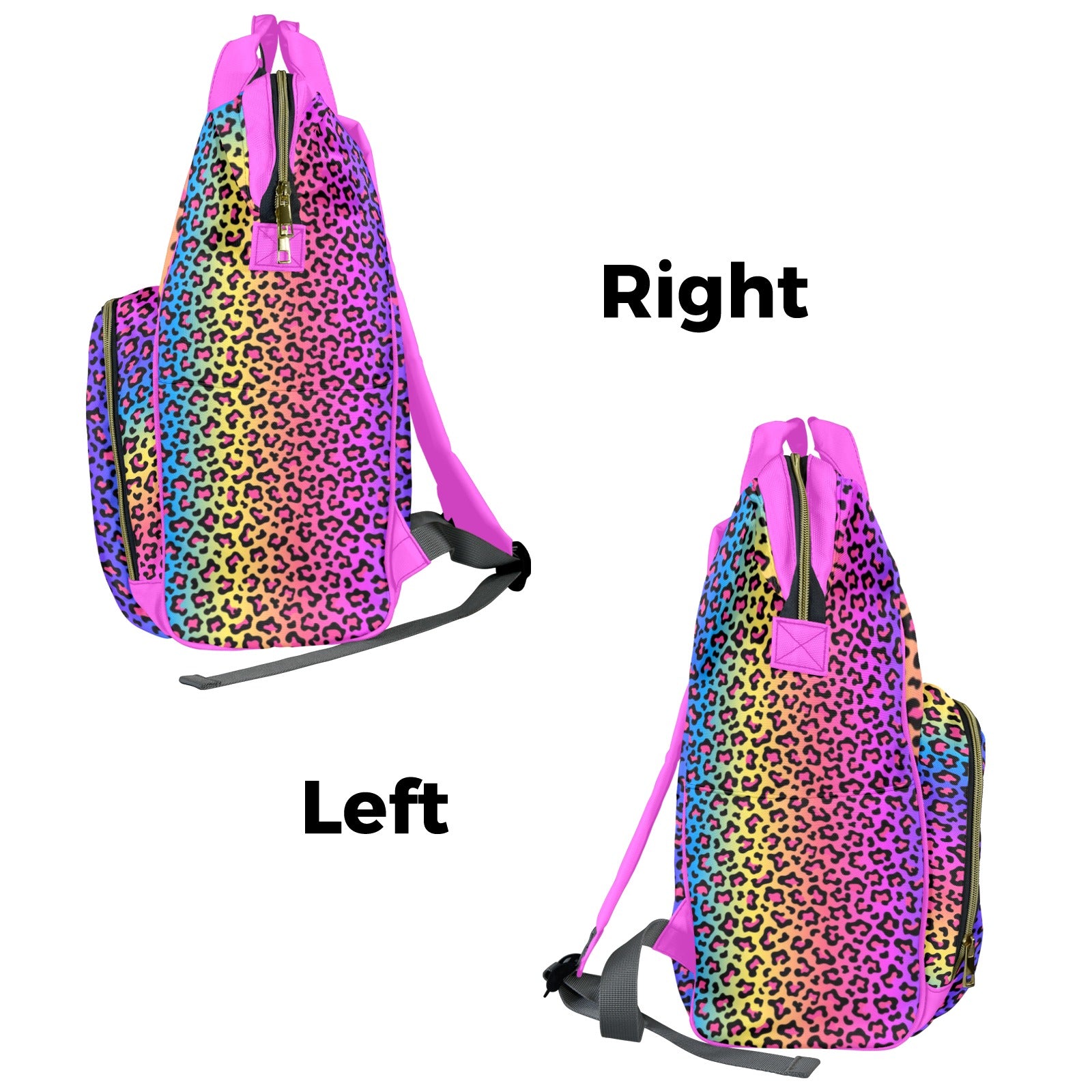 Colorful Cheetah Multi-Function Diaper Bag