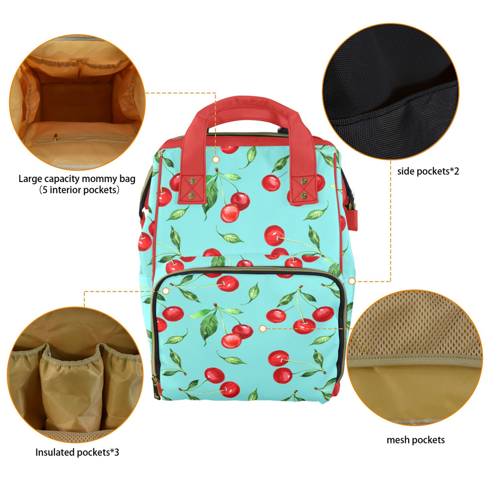 Cherry Multi-Function Diaper Bag