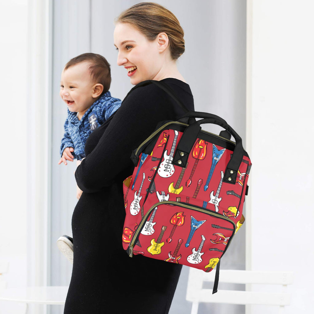 Guitars Multi-Function Diaper Bag