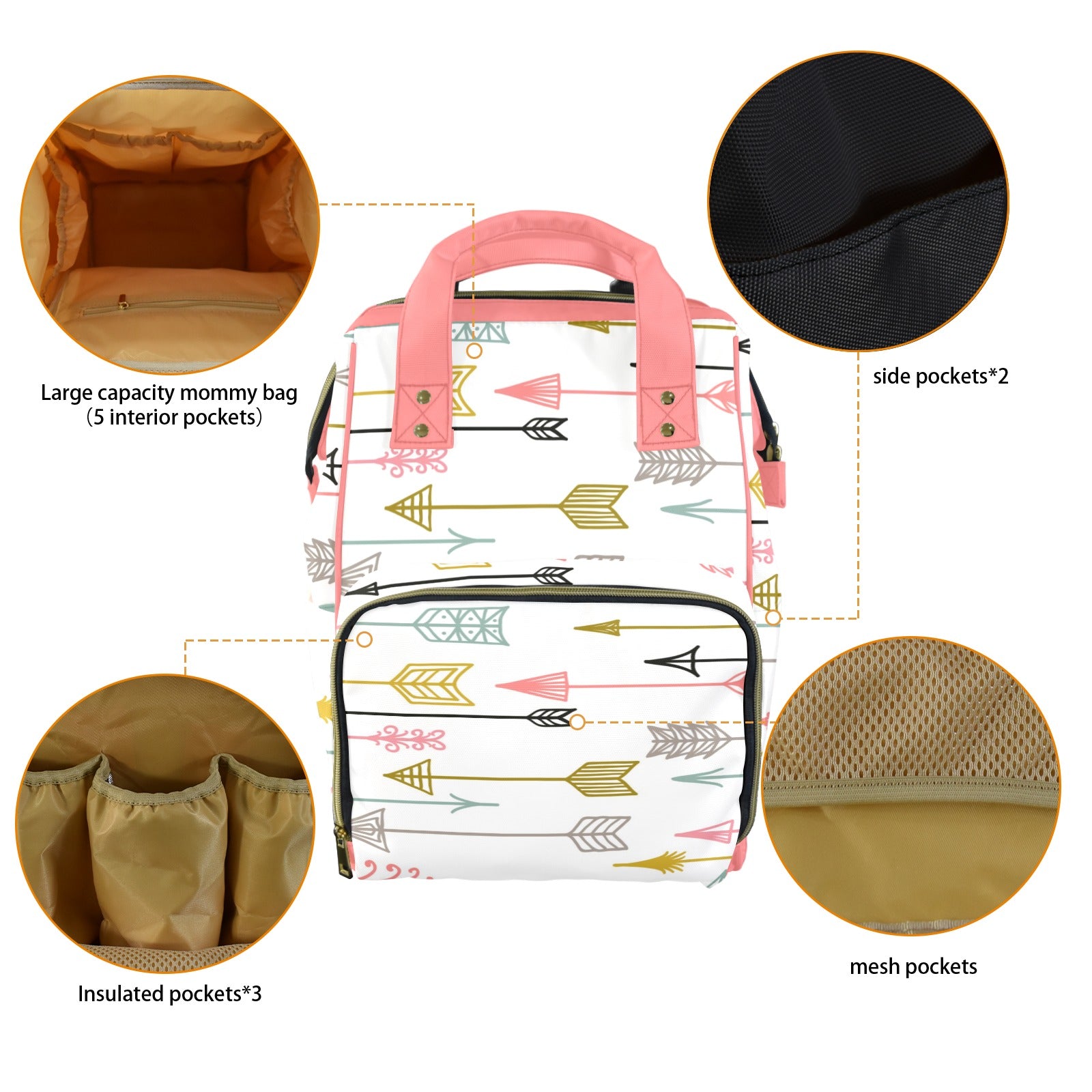 Arrow Multi-Function Diaper Bag