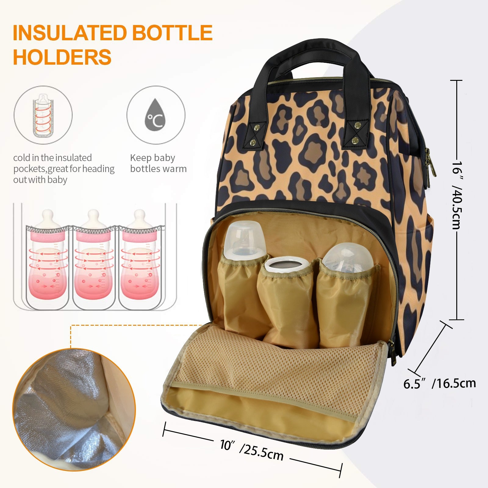 Cheetah Multi-Function Diaper Bag
