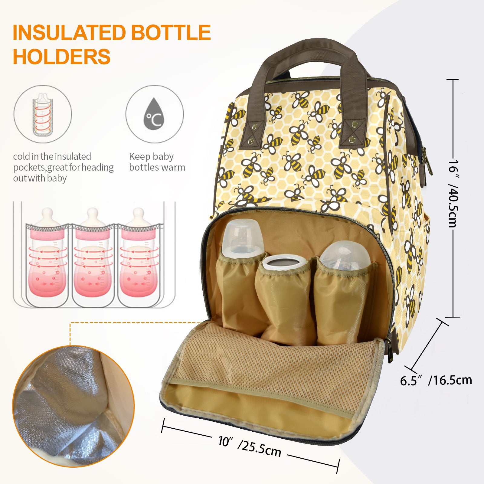 Bee Multi-Function Diaper Bag