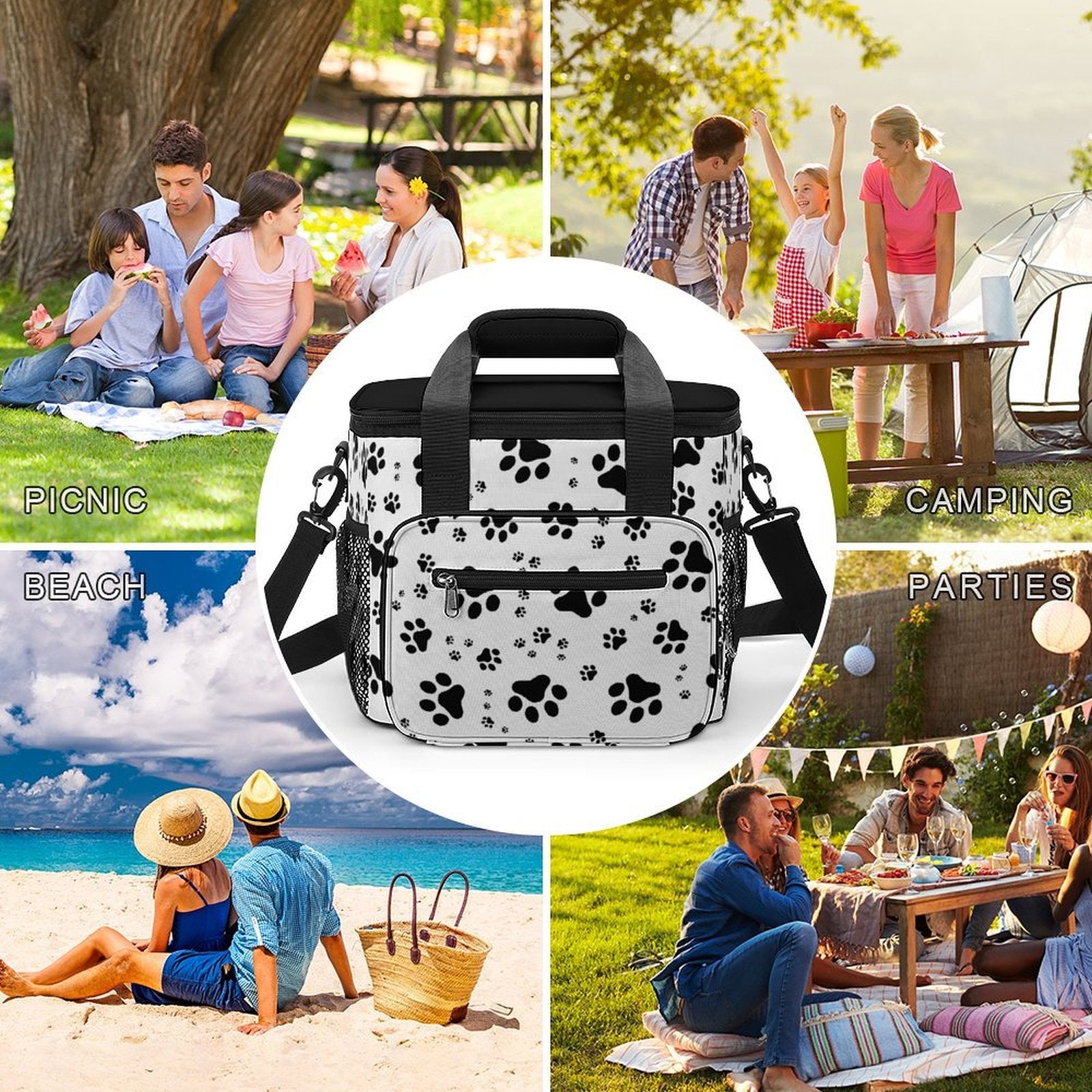 Paw Print Cooler Bag