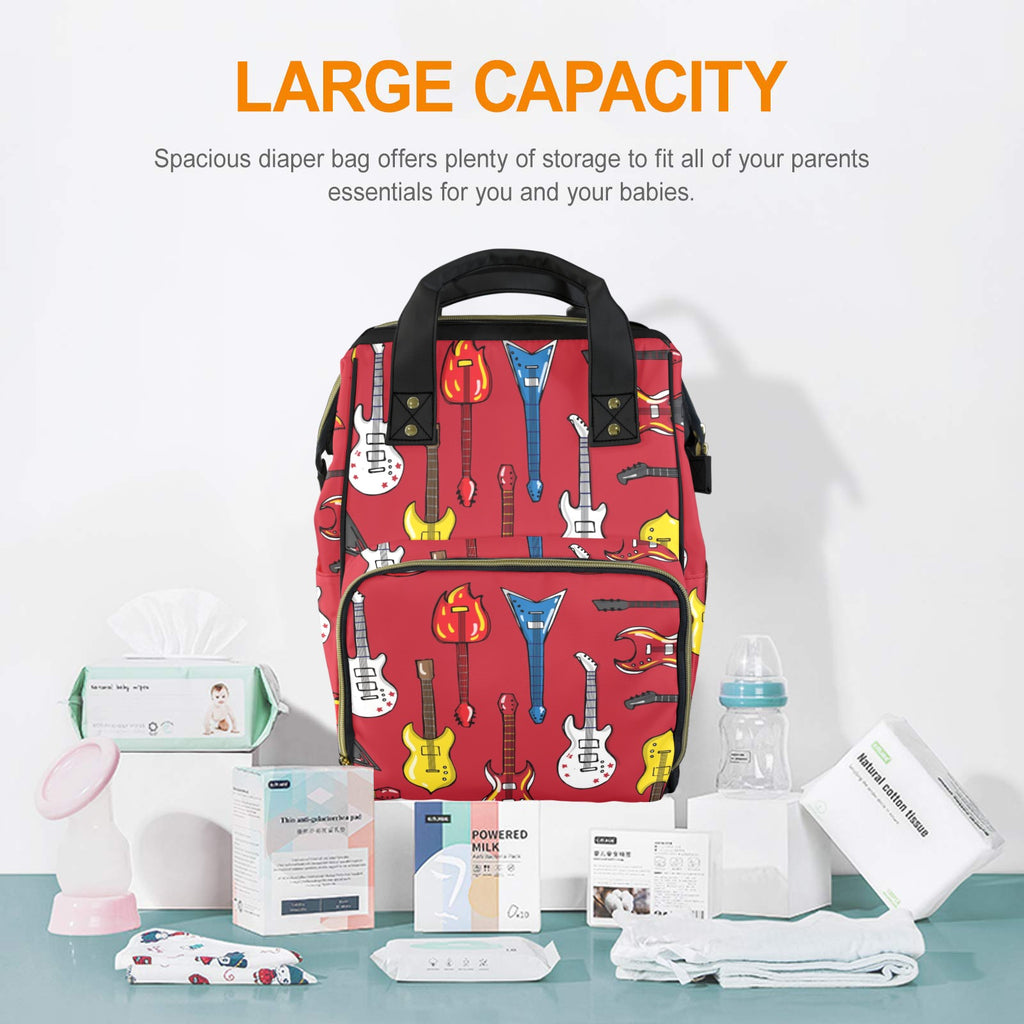 Guitars Multi-Function Diaper Bag