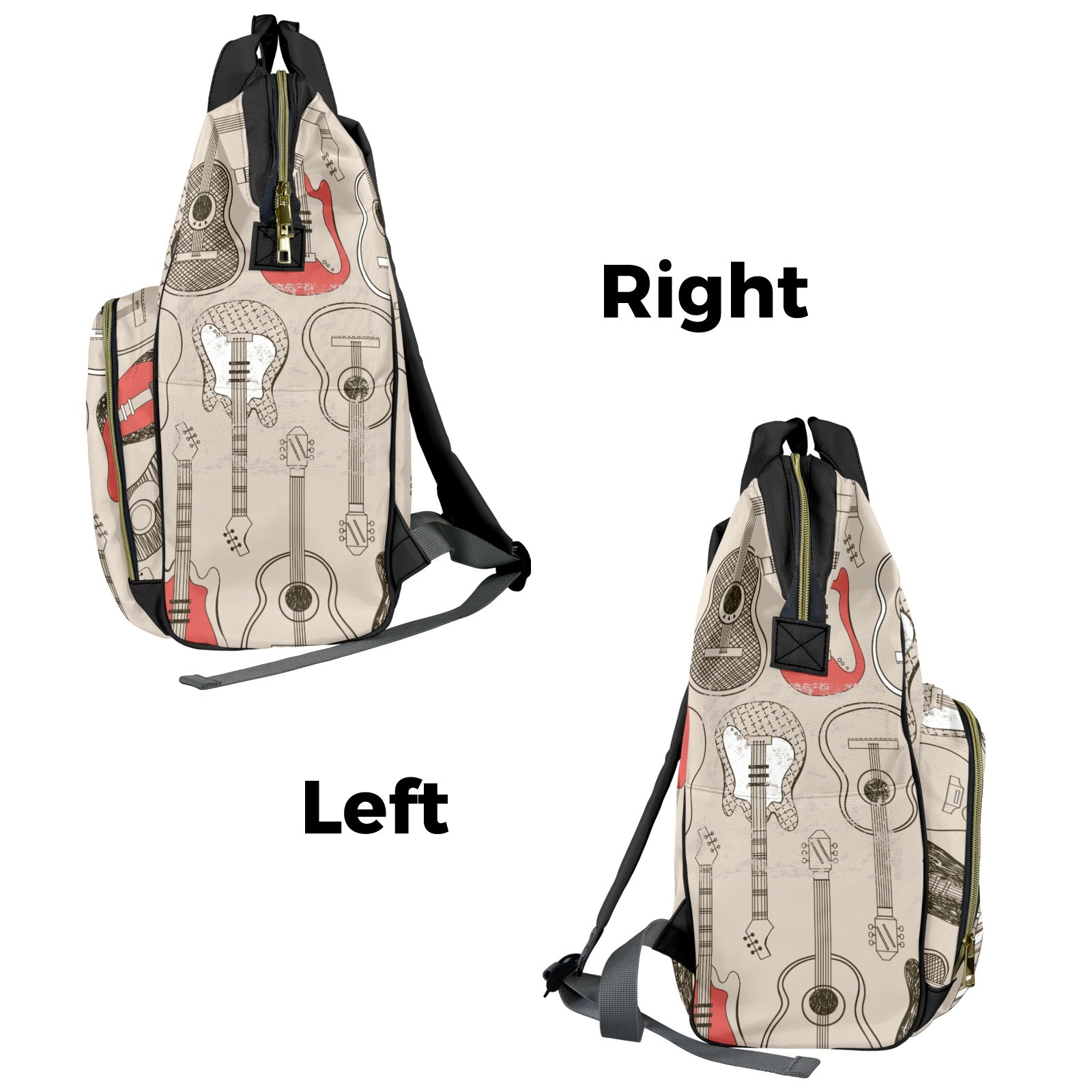 Guitars 1.0 Multi-Function Diaper Bag