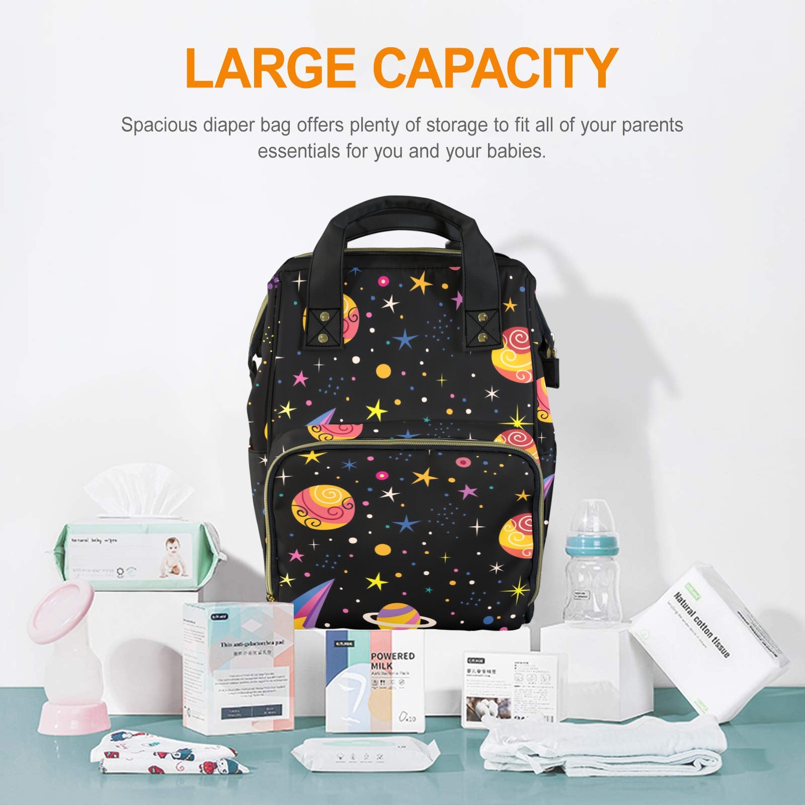 Space Multi-Function Diaper Bag
