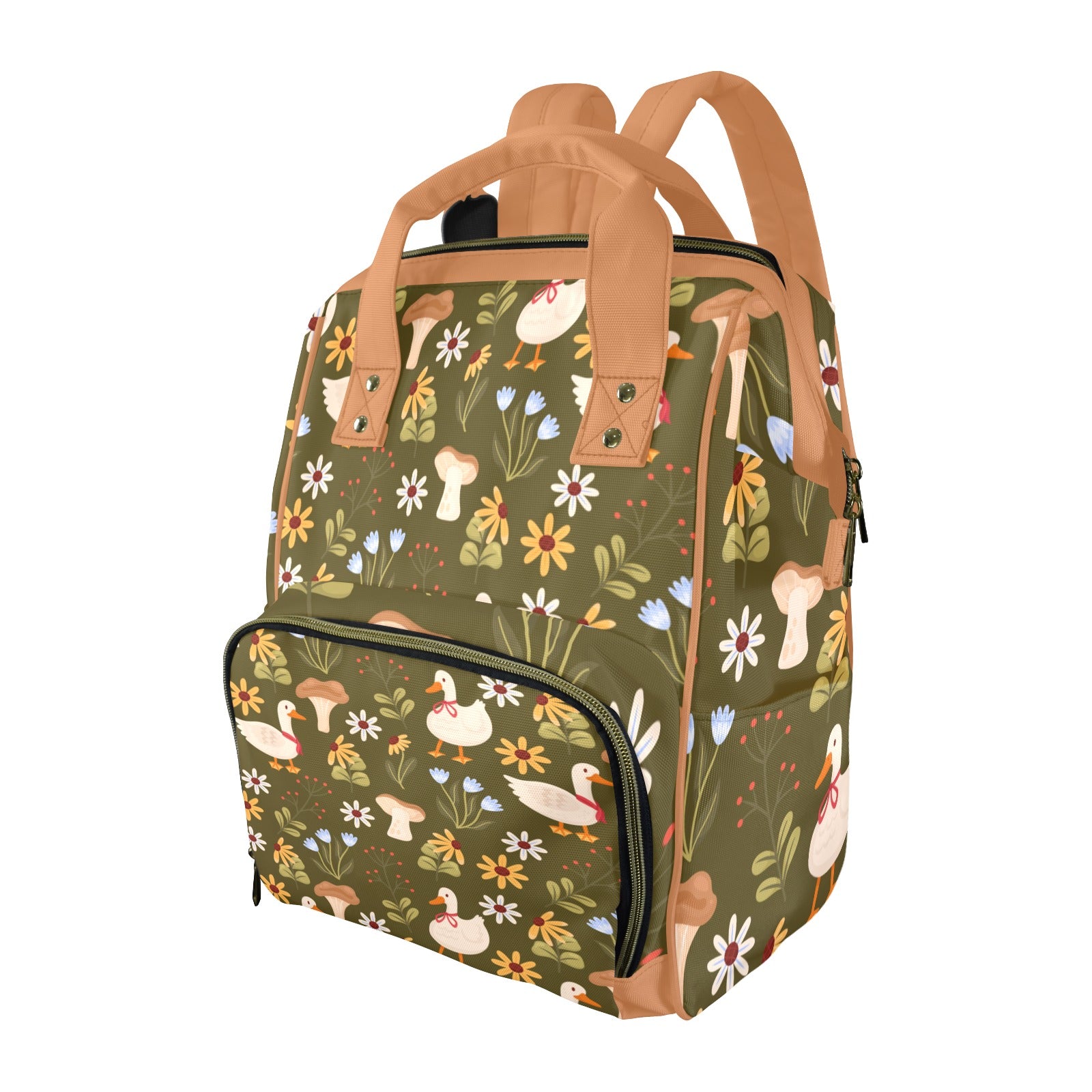 Cottage Core Duck Multi-Function Diaper Bag